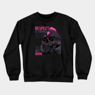 Respect is Earned Warrior Skull Crewneck Sweatshirt